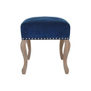French Royal Blue Velvet Bench