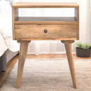 Modern Nightstand with Open Slot Artisan