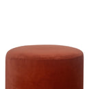 Brick Red Footstool with Gold Base