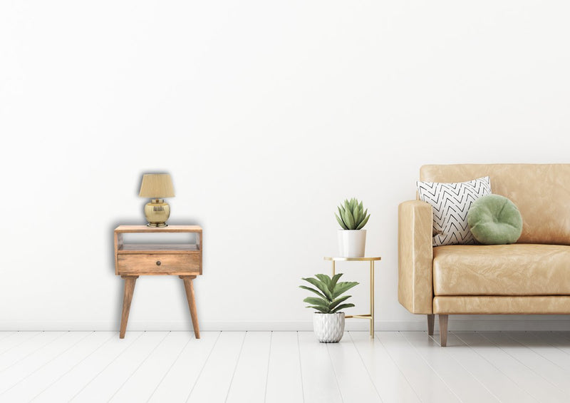Modern Nightstand with Open Slot Artisan