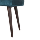 Teal Cotton Velvet Button Bench
