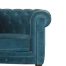 Teal Velvet Chesterfield Armchair