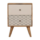 Geo Screen Printed 2 Tone Nightstand