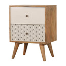 Geo Screen Printed 2 Tone Nightstand