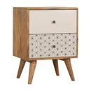 Geo Screen Printed 2 Tone Nightstand