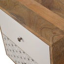 Geo Screen Printed 2 Tone Nightstand