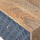 Navy Blue Honeycomb Nightstand