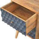 Navy Blue Honeycomb Nightstand