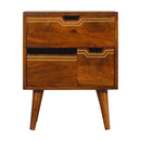 Multi Drawer Chestnut Nightstand