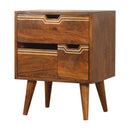 Multi Drawer Chestnut Nightstand