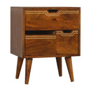 Multi Drawer Chestnut Nightstand