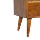 Multi Drawer Chestnut Nightstand