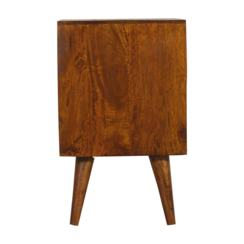 Multi Drawer Chestnut Nightstand