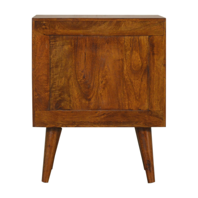 Multi Drawer Chestnut Nightstand