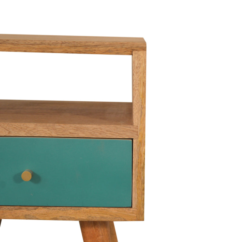Mini Teal Hand Painted Nightstand