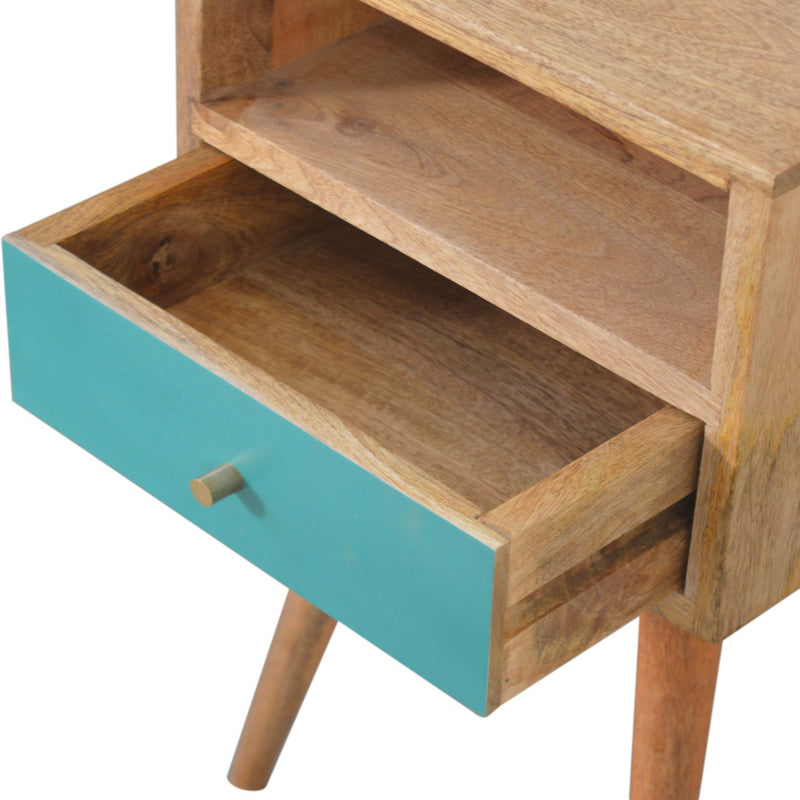 Mini Teal Hand Painted Nightstand