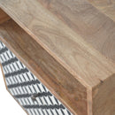 Diamond Print Open Slot Nightstand