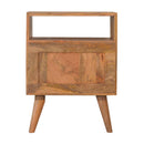 Diamond Print Open Slot Nightstand