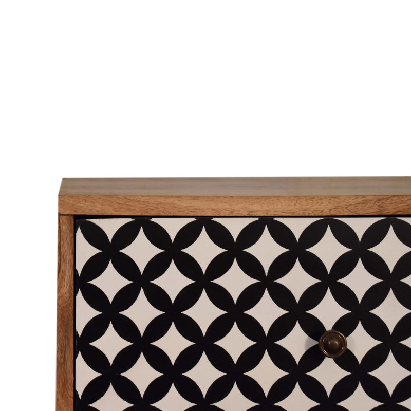Diamond Screen Printed Nightstand