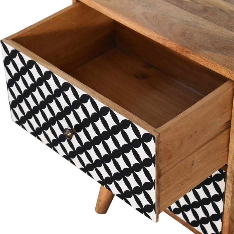 Diamond Screen Printed Nightstand