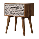 Triangular Printed Nightstand