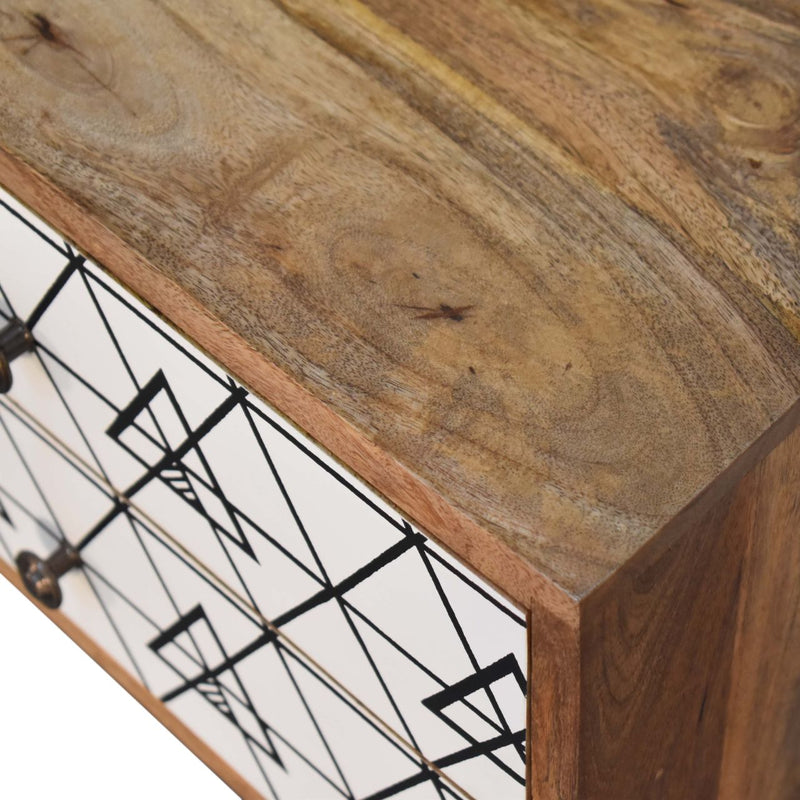 Triangular Printed Nightstand