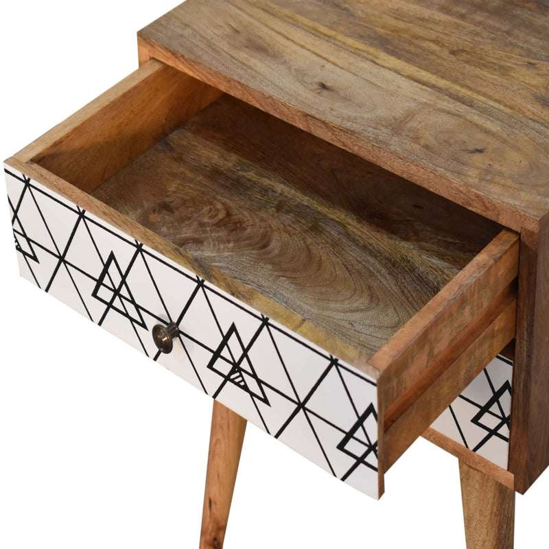 Triangular Printed Nightstand