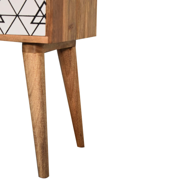 Triangular Printed Nightstand
