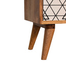 Triangle Print Open Nightstand