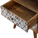 Triangle Print Open Nightstand