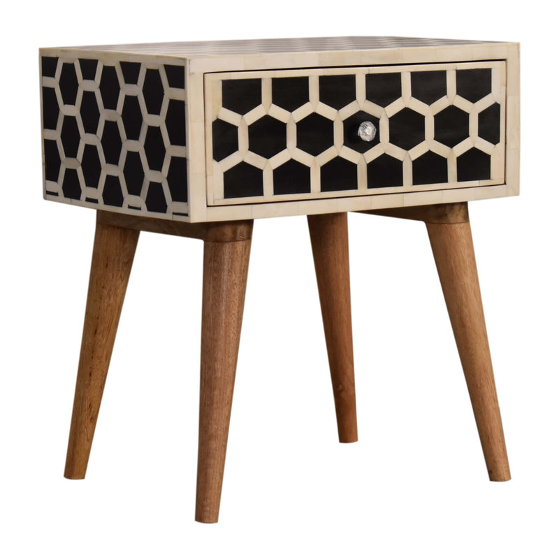 Honeycomb Bone Inlay Nightstand