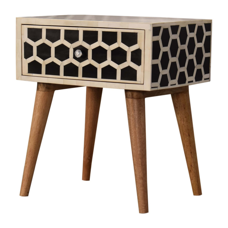 Honeycomb Bone Inlay Nightstand