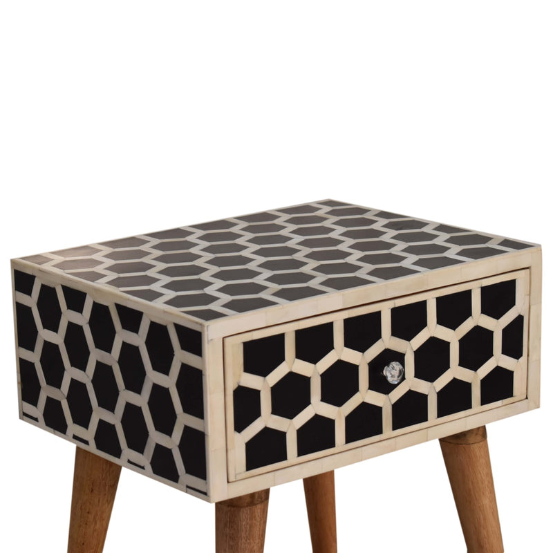 Honeycomb Bone Inlay Nightstand