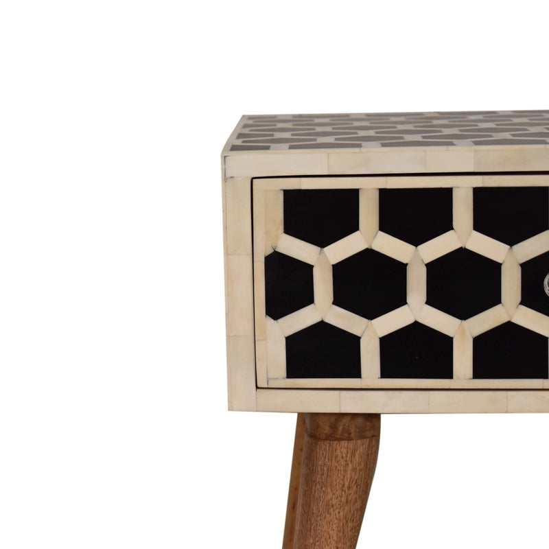 Honeycomb Bone Inlay Nightstand