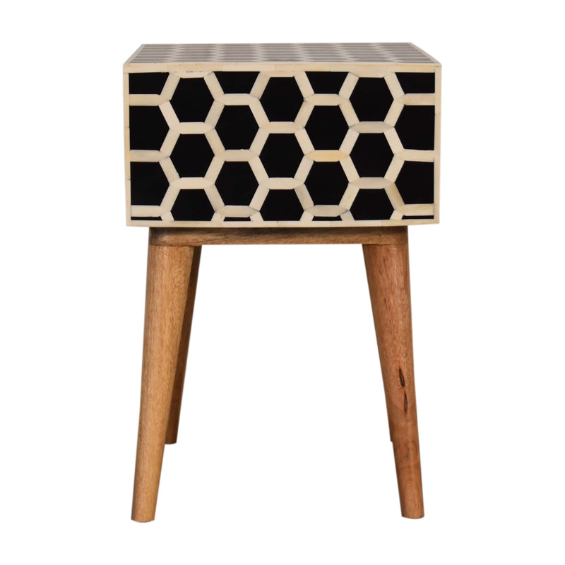 Honeycomb Bone Inlay Nightstand