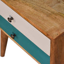 Teal Modern Solid Wood Nightstand