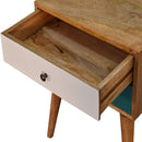 Teal Modern Solid Wood Nightstand
