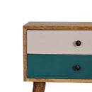 Teal Modern Solid Wood Nightstand