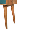 Teal Modern Solid Wood Nightstand