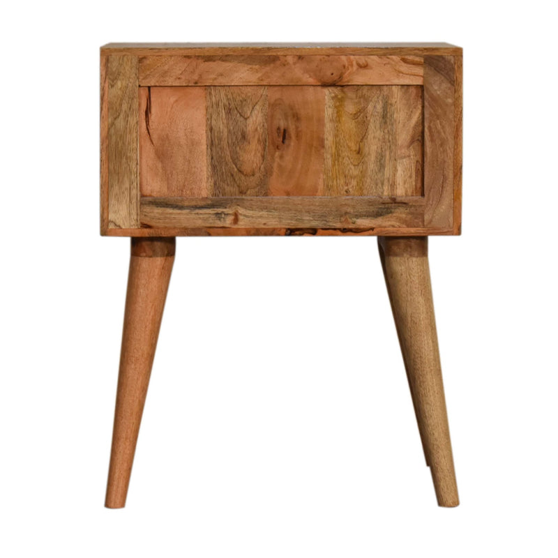 Teal Modern Solid Wood Nightstand