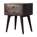 Ash Black Modern Solid Wood Nightstand