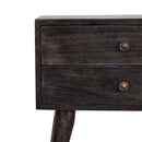 Ash Black Modern Solid Wood Nightstand