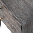 Ash Black Modern Solid Wood Nightstand