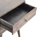 Ash Black Modern Solid Wood Nightstand