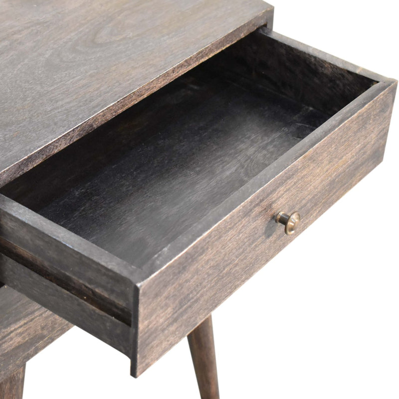 Ash Black Modern Solid Wood Nightstand