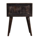 Ash Black Modern Solid Wood Nightstand
