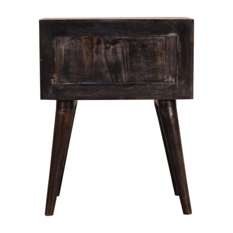 Ash Black Modern Solid Wood Nightstand
