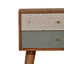 Green Patterned Nightstand