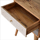 Grey Patterned Nightstand