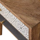 Black Patterned Nightstand